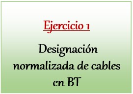 Ejercicio 1: Designación normalizada para cables de Baja Tensión de hasta 450/750 V