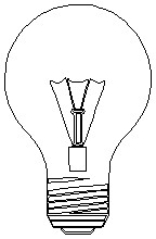 Tipos de lámparas: Imagen de una lámpara incandescente convencional
