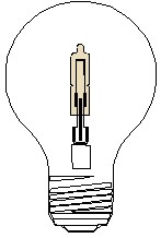 Tipos de lámparas: Imagen de una lámpara incandescente halógena