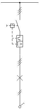 Esquema unifilar de punto de luz simple o punto de luz con interruptor