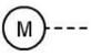 Símbolos eléctricos: accionamiento de un motor eléctrico