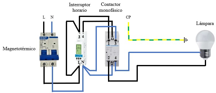 Cómo conectar un interruptor horario con contactor. Esquema de cableado y conexiones