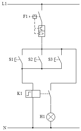 Esquema funcional del telerruptor