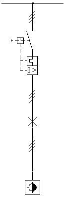 Esquema unifilar de un sensor crepuscular