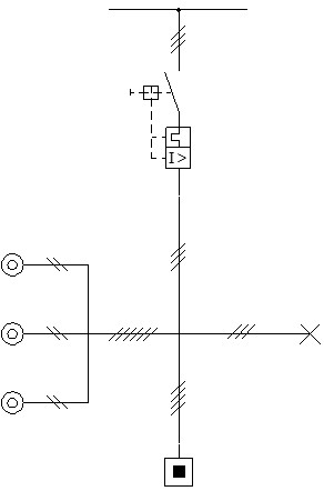 Esquema unifilar del automático de escalera