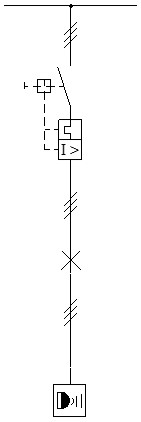 Esquema unifilar del detector de movimiento