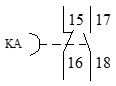 Símbolo de los contactos de los relés temporizadores a la desconexión