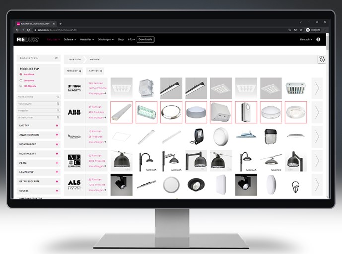 Imagen del software de diseño y cálculo de iluminación Relux