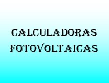 Calculadoras fotovoltaicas