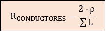 Fórmula de la resistencia a tierra de varios conductores en función de la resistividad del terreno y de la longitud total de los conductores