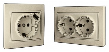 Dibujo de bases de toma de corriente