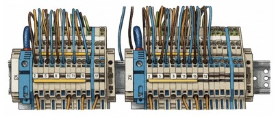Dibujo de circuitos y cables eléctricos