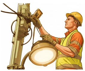 Dibujo de inspección y mantenimiento de equipos auxiliares