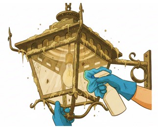Dibujo de limpieza de luminarias