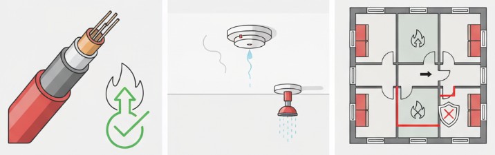 Dibujo de protección contra incendios