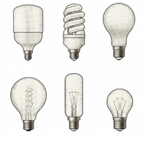 Dibujo de varias lámparas