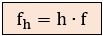 Fórmula de la frecuencia de armónico fh