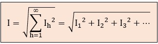 Fórmulas para el cálculo de armónicos Fórmula verdadero valor eficaz de la corriente