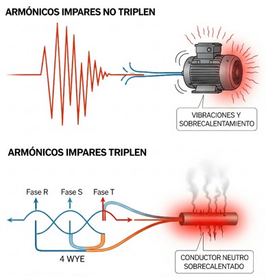 Imagen de armónicos impares no triplen y triplen