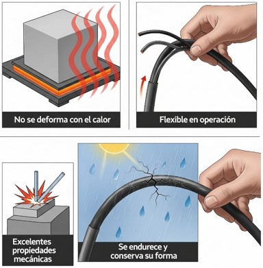 Imagen de las propiedades de los aislantes eléctricos termoestables normales