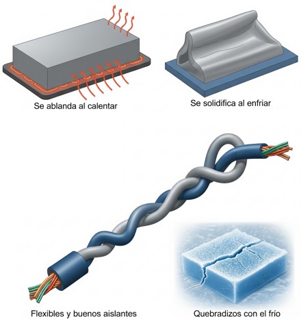 Imagen de las propiedades de los aislantes eléctricos termoplásticos