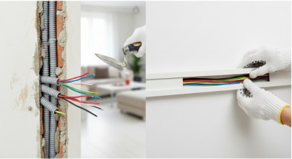 Imagen en viviendas y edificios residenciales de las canalizaciones