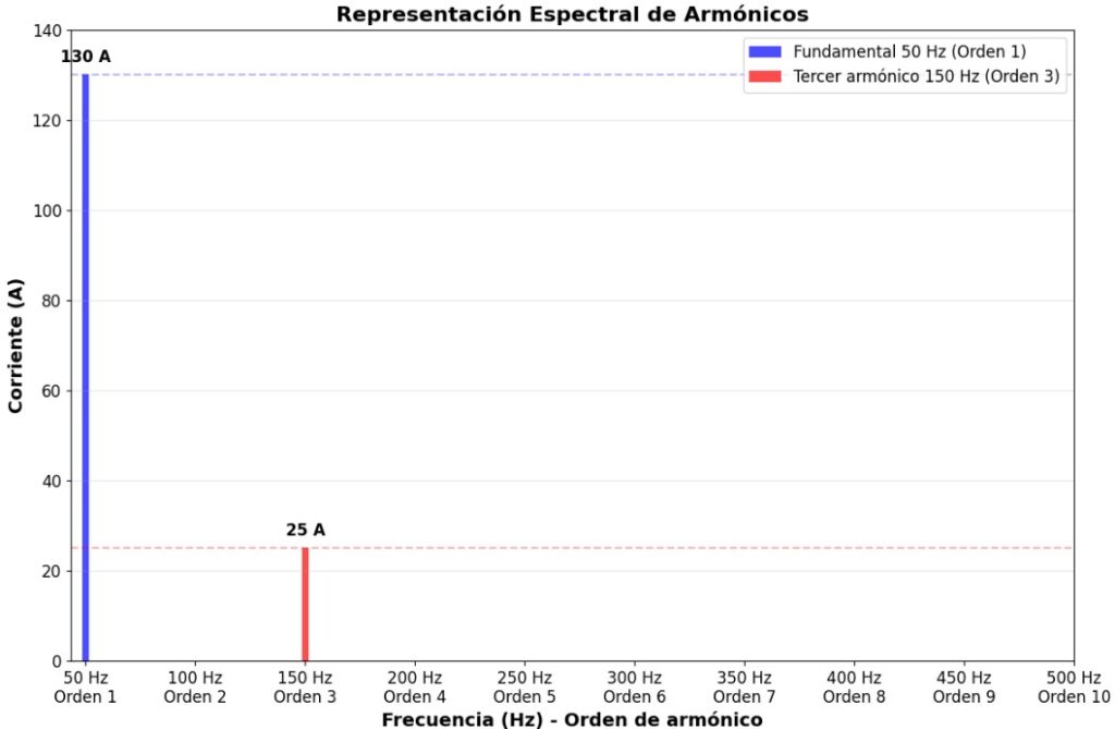 Imagen de la representación espectral de armónicos