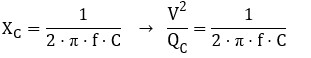 Ecuación 2 capacidad del condensador, corrección FP
