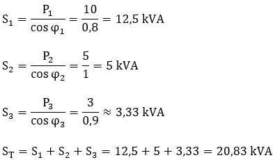 Ecuación 2 ejercicio resuelto conexión receptores trifásicos