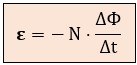 Fórmula de la Ley de Faraday Lenz para una bobina
