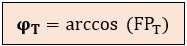 Fórmula del ángulo arco coseno del factor de potencia total