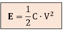 Fórmula dela energía almacenada en un condensador