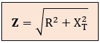 Formula de la impedancia en función de R y XT, Teorema de Pitágoras