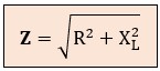 Receptores monofásicos en serie: Formula de la impedancia serie R-L, Teorema Pitágoras