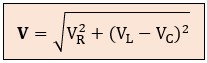 Receptores monofásicos en serie: Formula de la tensión total serie R-L-C, Teorema de Pitágoras
