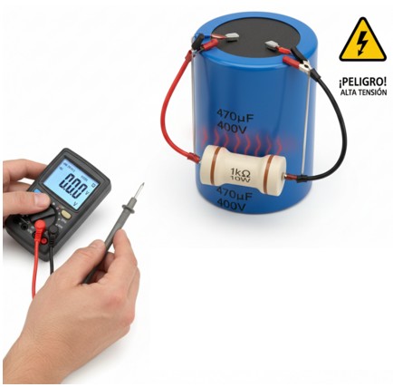 Método para descargar condensadores con seguridad