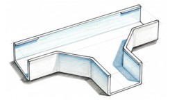 Accesorios: Unión en T para canaleta